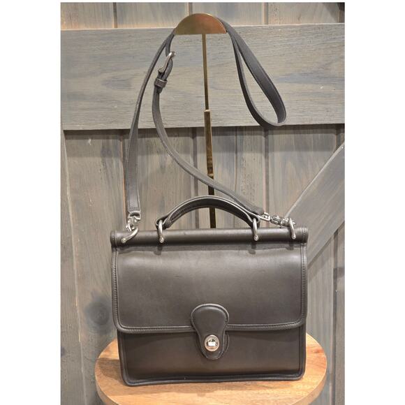 Vintage Coach Willis Bag 9927 – Dark Grey w/ Nickel Hardware - Picture 1 of 7